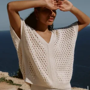 Nur Heute Top Im Lochmuster aus Organico (GOTS)