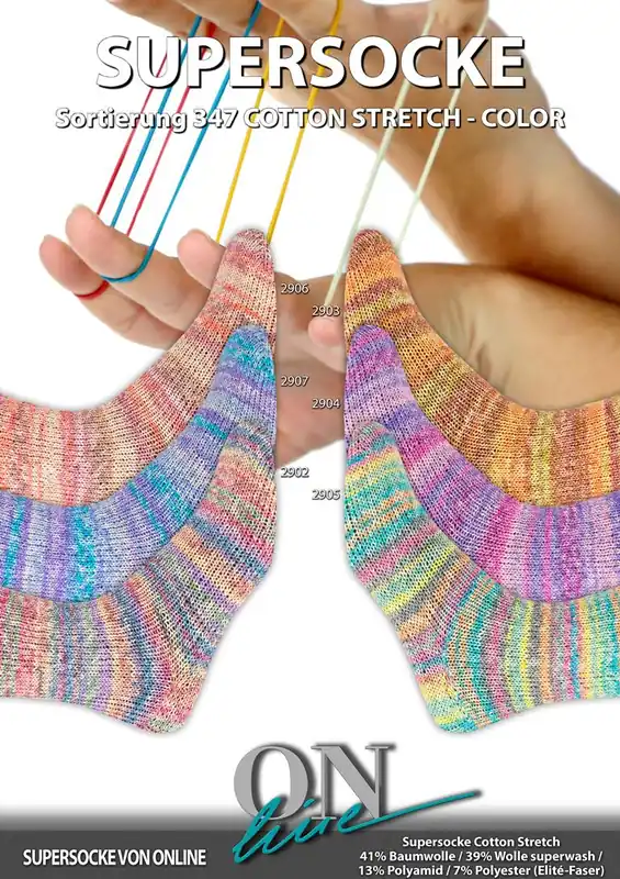 Premium ONline Supersocke Sort. 347 Cotton Stretch Color 100g