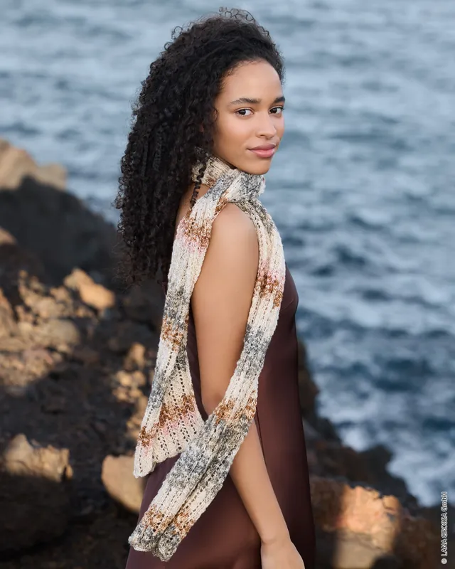 Lochrippen-Schal aus Gomitolo Hippie Beliebt