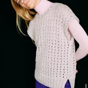 Pullunder Mit Lochmuster aus Puro Vegano Exklusiv