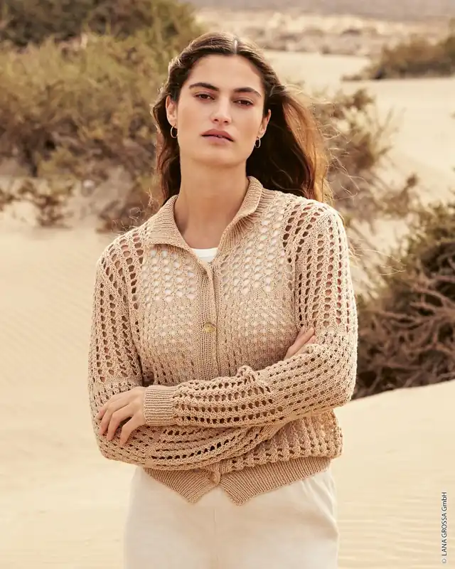 Jacke In Ajourmustern aus Cotton Wool Sofort Bestellen