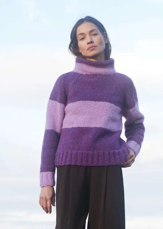 Zweifarbiger Raglan-Pullover aus Spuma Weltweiter Versand