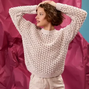 Pullover mit Lochmuster aus Sakura Top-Preis