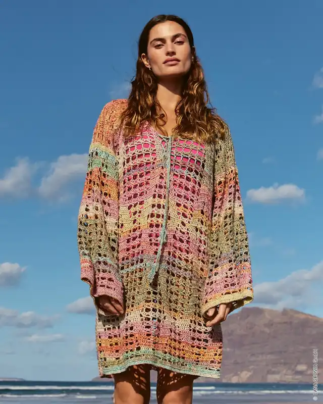 Tunika Im Gitter Rautenmuster aus Mosaico (Linea Pura) Premium