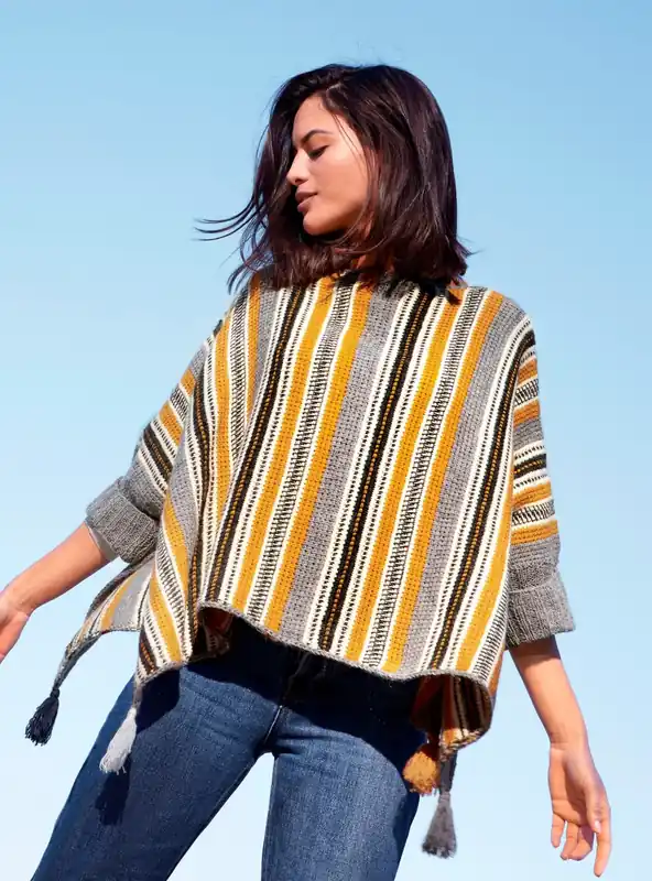 Rabatt Poncho aus Ecopuno