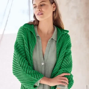 Kracherpreis Jacke Mit Polokragen aus Cotton Silk