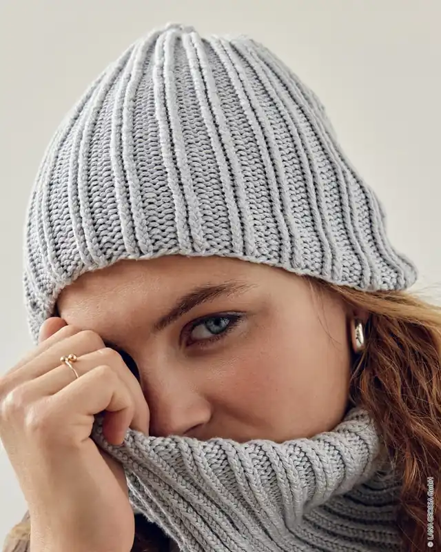 Mütze Im Rippenmuster aus Puro Vegano Sonderangebot