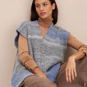 Weste Im Halbpatent aus Gomitolo Fusione Letzte Chance