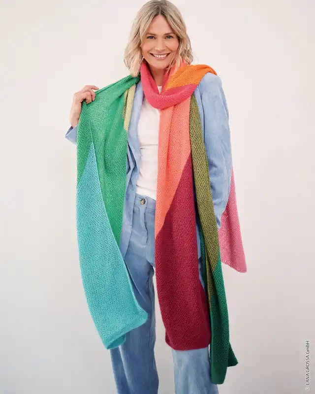 Schal Kraus Rechts aus Ecopuno Top-Preis