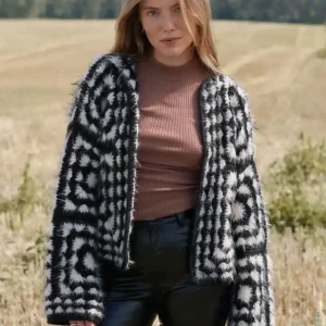 Granny Squares Jacke Mit Trompetenärmel aus Basta & Brigitte No. 2 Top-Qualität