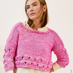 Markenware Pullover Mit Diagonalmuster aus Gelato (Vintage)