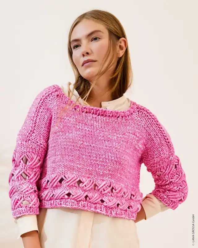 Markenware Pullover Mit Diagonalmuster aus Gelato (Vintage)