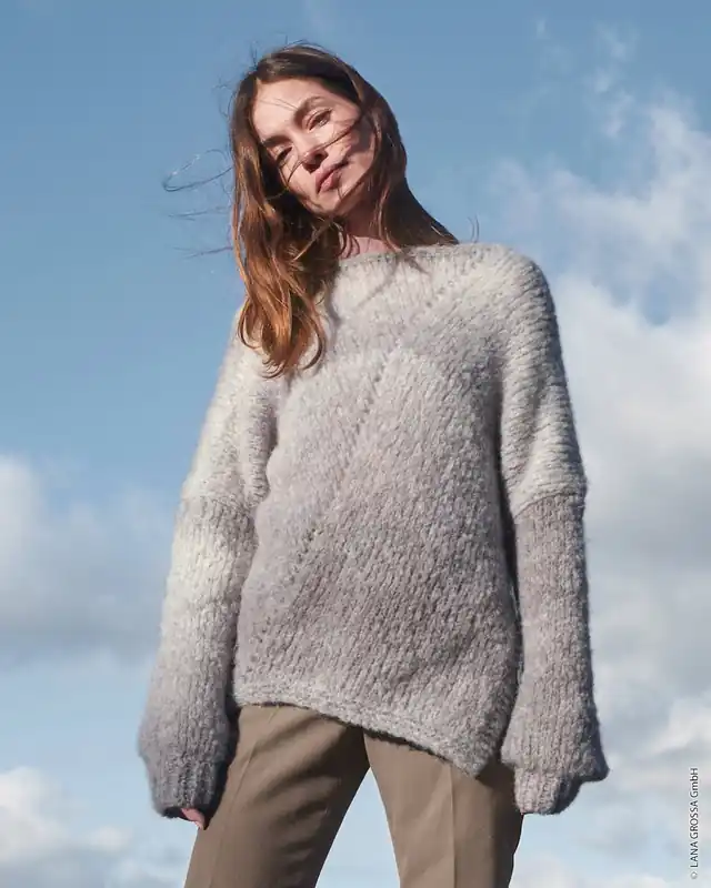 Sonderaktion Asymmetrischer Pullover aus Avio