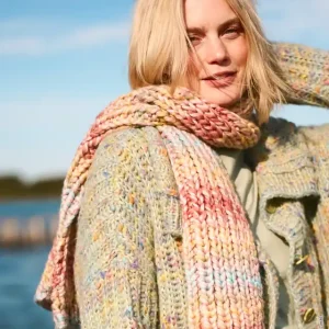 Melierter Rippenschal aus Dolce Geprüft