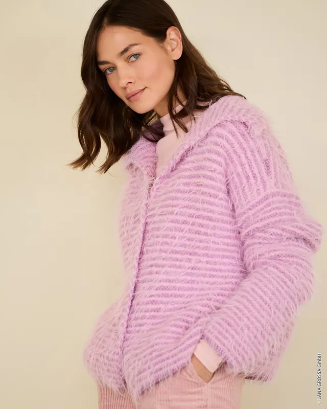 Jacke Mit Streifenmuster aus Basta & Cool Merino Preis Gesenkt