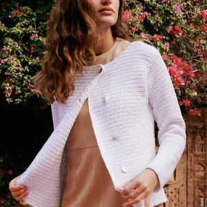 Jacke In Festen Maschen aus Organico (GOTS) Jetzt Zugreifen