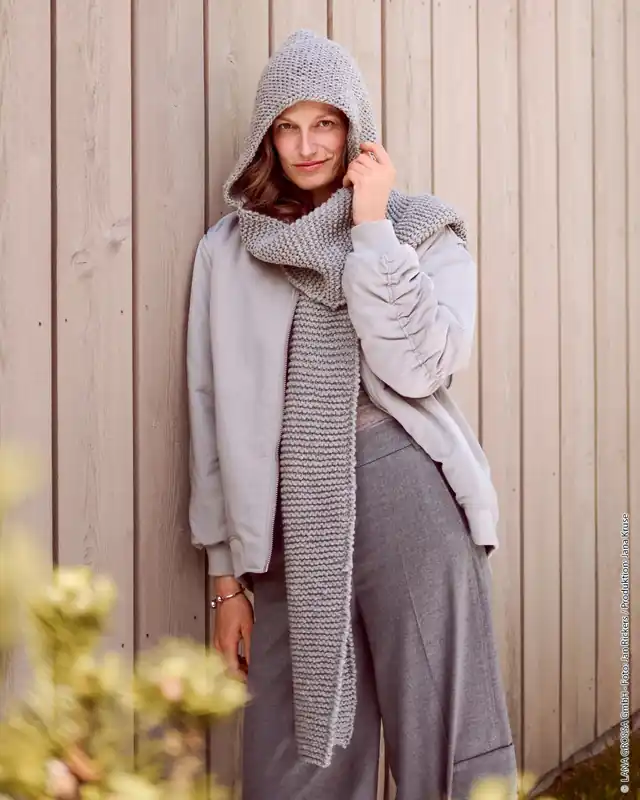 Beliebt Kapuzenschal aus Brigitte No. 5