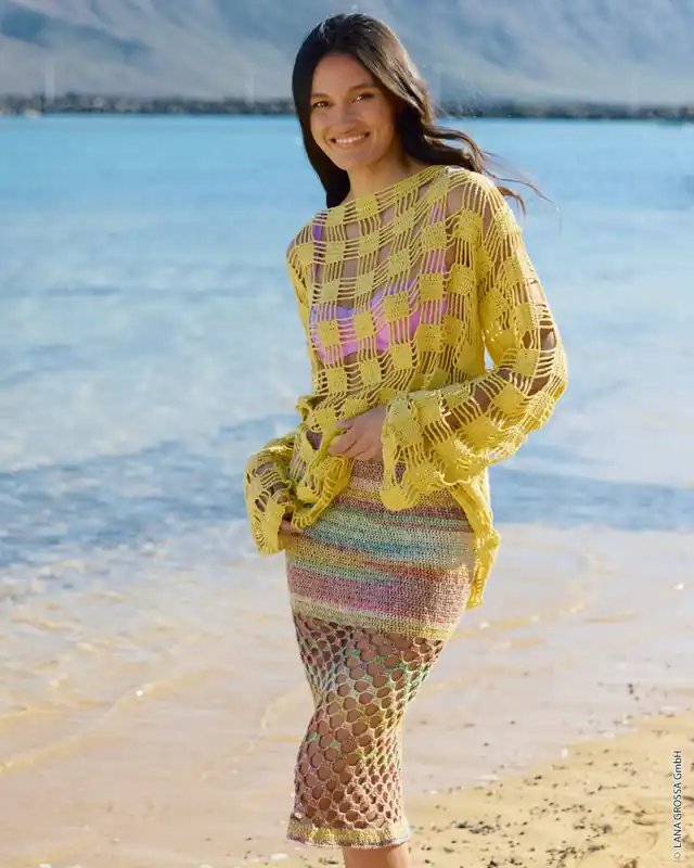 Mega-Angebot Rock Mit Stäbchen Und Netzmuster aus Mosaico