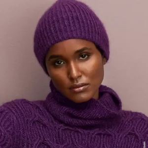 Rippenmütze aus Silkhair & Ecopuno Heißes Angebot