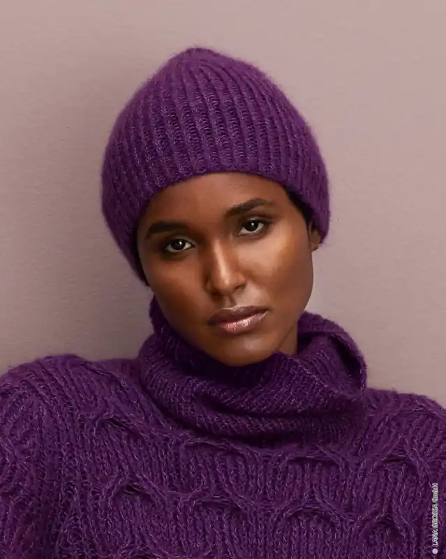 Rippenmütze aus Silkhair & Ecopuno Heißes Angebot