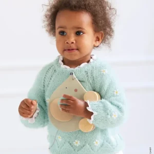 Pullover Mit Lochmusterborte aus Per Fortuna & Ecopuno Top-Preis