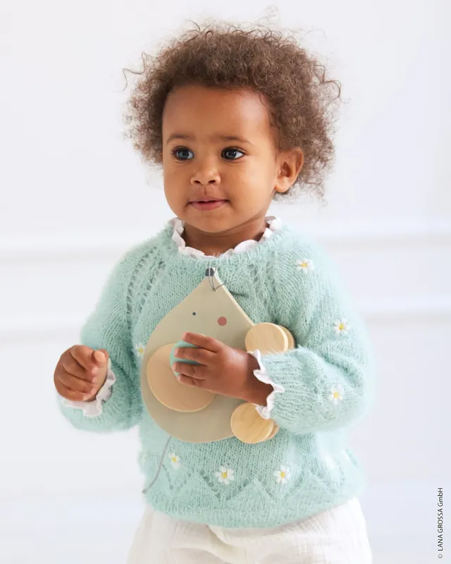 Pullover Mit Lochmusterborte aus Per Fortuna & Ecopuno Top-Preis