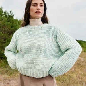 Jetzt Kaufen Kurzpullover Kraus Rechts Mit Ärmeln Im Halbpatentmuster aus Twinny