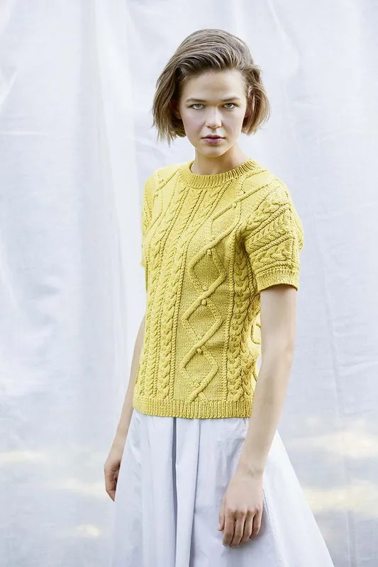 Neue Kollektion Kurzarmpullover aus Soft Cotton