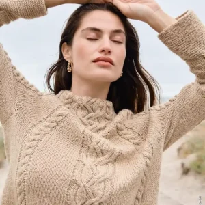 Pullover Mit Zopfmuster Und Rundpasse aus Setosa Wochenendangebot