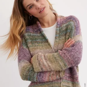 Nur Heute Rippencardigan aus Mosaico (Linea Pura)