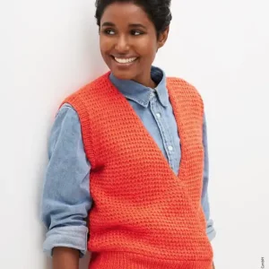 Heute Kaufen Pullunder In Wickeloptik Im Strukturmuster aus Setosa