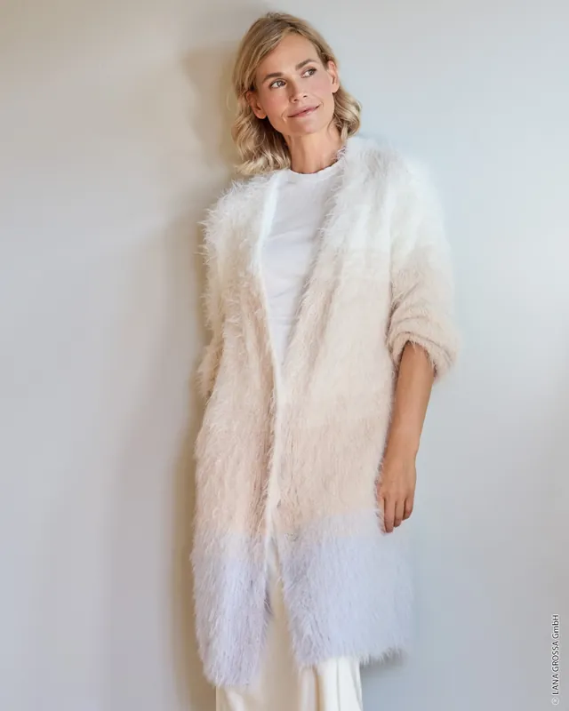 Longjacke Glatt Rechts In Streifen aus Basta Billig