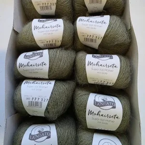 250g Laniato Mohairseta in Farbe 60 Oliv Neu Im Sortiment