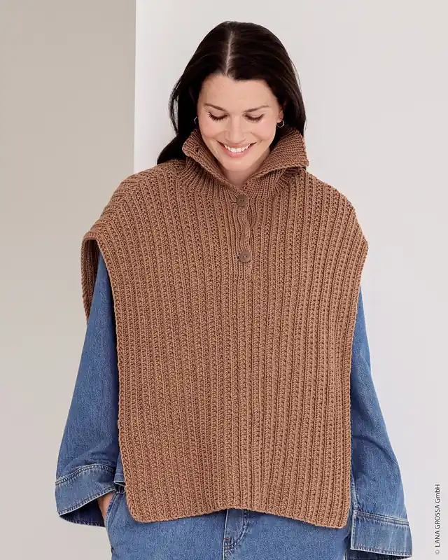 Kracherpreis Slipover Mit Strukturmuster aus Bingo