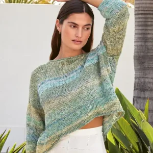 Solange Der Vorrat Reicht Pullover Glatt Rechts Mit Saumrundungen aus Mosaico (Linea Pura)