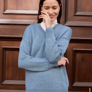 Pullover Glatt Rechts aus Setosa Handgefertigt