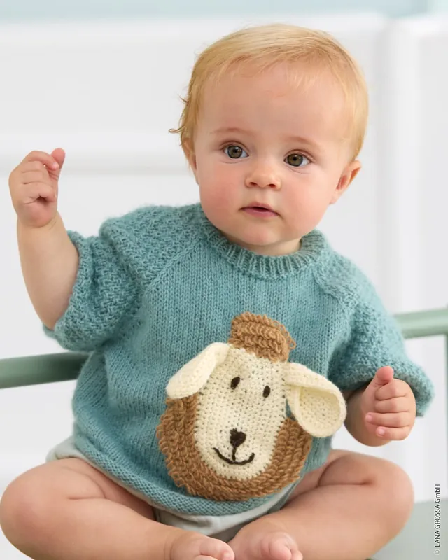 Ausverkauf Pullover Mit Schäfchen aus Ecopuno