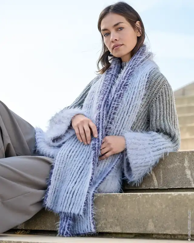 Brioche-Schal aus Basta & Cool Merino Aktuell