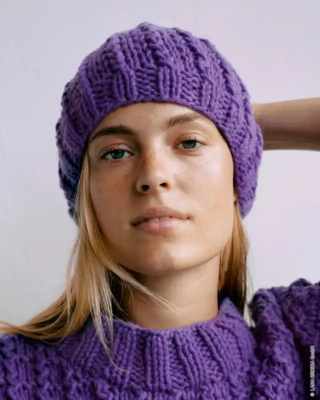 Sonderangebot Mütze Mit Strukturmuster aus Woohoo