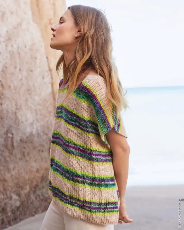 Shirt Mit Streifen aus Ecopuno & Gianna Kostenloser Versand