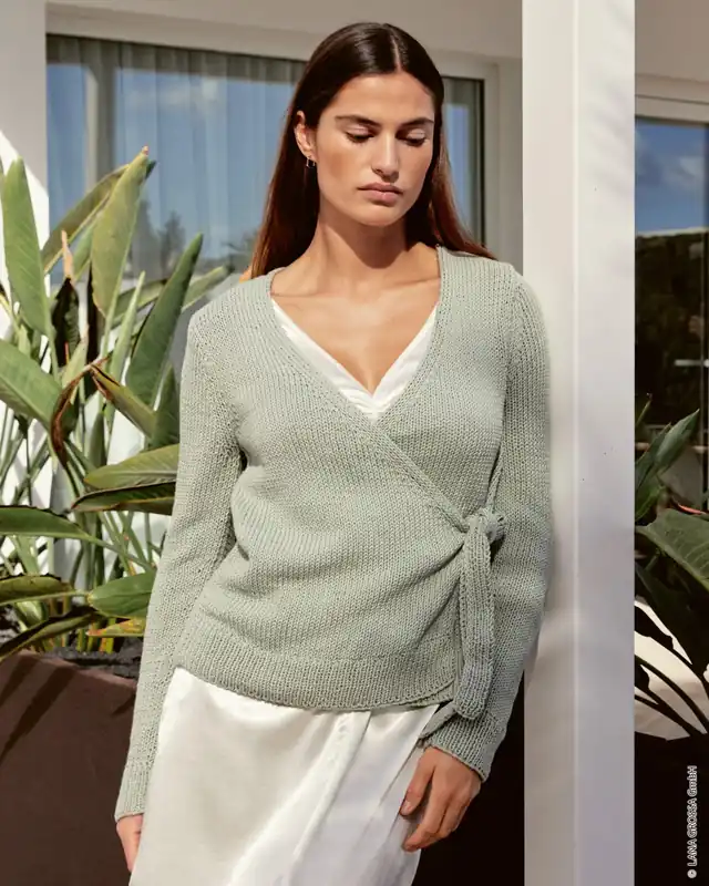 Beliebt Wickeljacke Glatt Rechts aus Organico (GOTS)