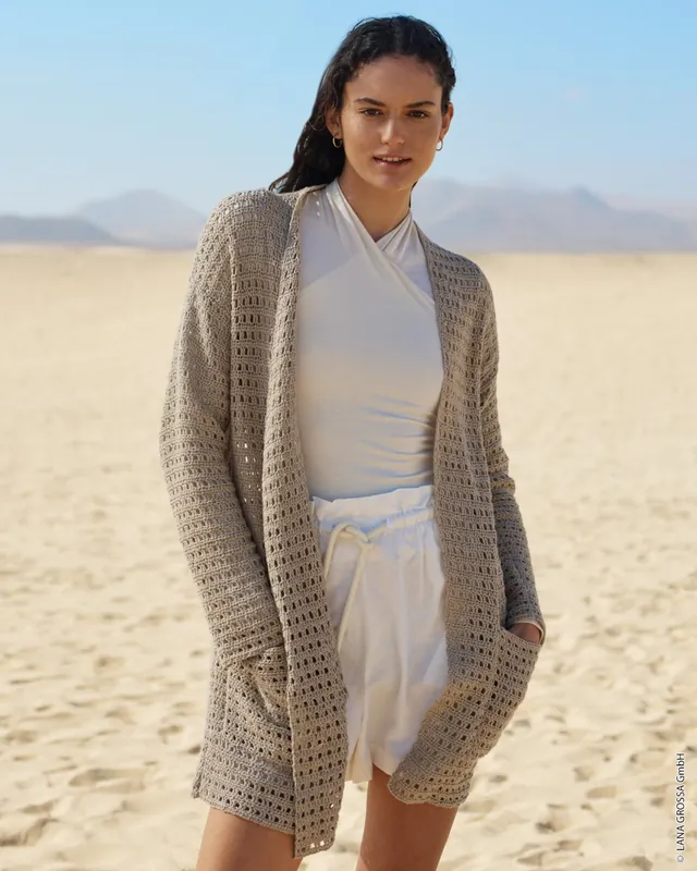 Cardigan Im Stäbchenlochmuster aus Linissimo Top-Seller