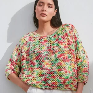 Hochwertig Pullover Mit Fallmaschenmuster aus Gelato
