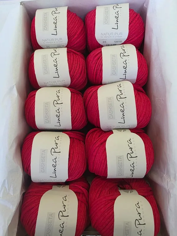 Top-Qualität 500g Lana Grossa Cashseta Farbe 15 Rot