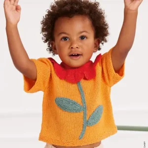 Markenware Pullover Mit Blumenkragen aus Sottile