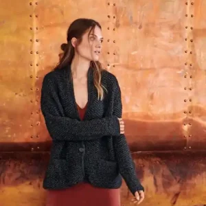 Jacke im Perlmuster aus Lala Berlin Lovely Cotton Neu