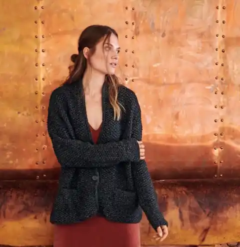 Jacke im Perlmuster aus Lala Berlin Lovely Cotton Neu