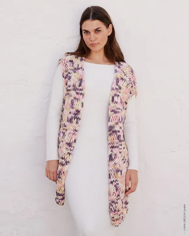 Top-Qualität Lange Weste Mit Schlitz aus Gelato