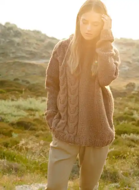 Ab Werk Pulli mit Zopfmustern aus Lala Berlin Lovely Cotton