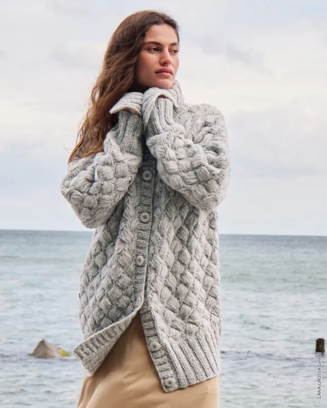 Jacke Im Flechtmuster aus Spuma Super-Preis